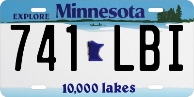 MN license plate 741LBI