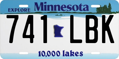 MN license plate 741LBK