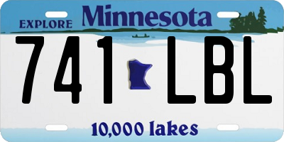 MN license plate 741LBL