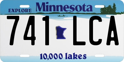 MN license plate 741LCA