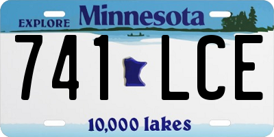 MN license plate 741LCE