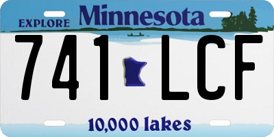 MN license plate 741LCF