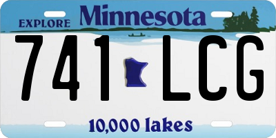 MN license plate 741LCG