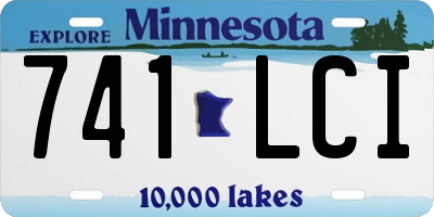 MN license plate 741LCI