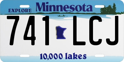 MN license plate 741LCJ