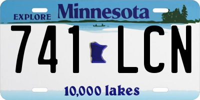 MN license plate 741LCN
