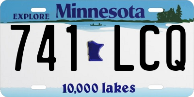 MN license plate 741LCQ