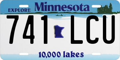 MN license plate 741LCU