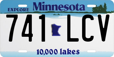 MN license plate 741LCV