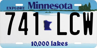 MN license plate 741LCW