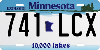 MN license plate 741LCX