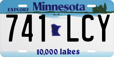 MN license plate 741LCY