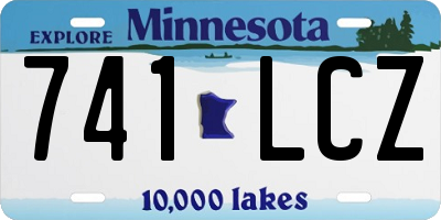 MN license plate 741LCZ