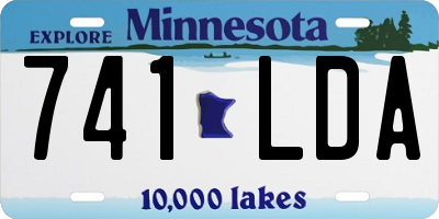 MN license plate 741LDA