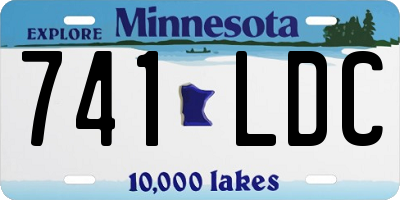 MN license plate 741LDC