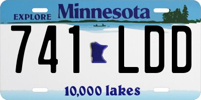 MN license plate 741LDD