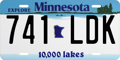 MN license plate 741LDK