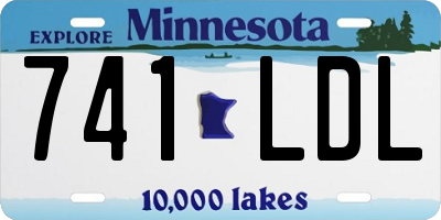 MN license plate 741LDL