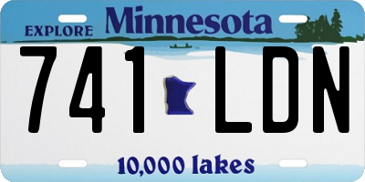 MN license plate 741LDN