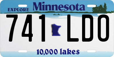 MN license plate 741LDO
