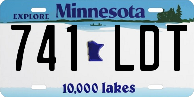 MN license plate 741LDT