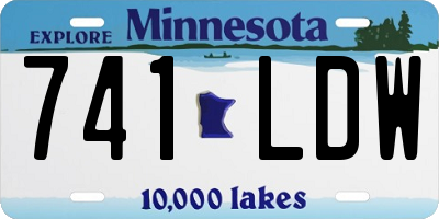 MN license plate 741LDW
