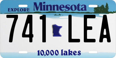 MN license plate 741LEA