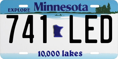 MN license plate 741LED