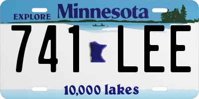 MN license plate 741LEE