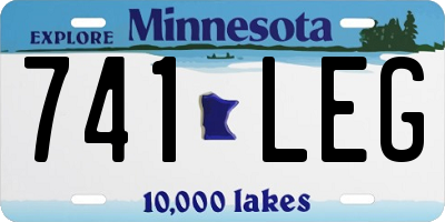 MN license plate 741LEG