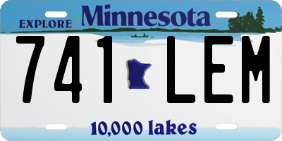 MN license plate 741LEM