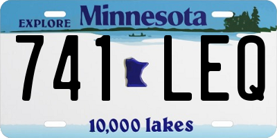 MN license plate 741LEQ
