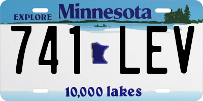 MN license plate 741LEV