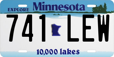 MN license plate 741LEW