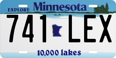 MN license plate 741LEX
