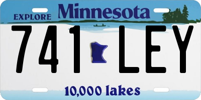 MN license plate 741LEY