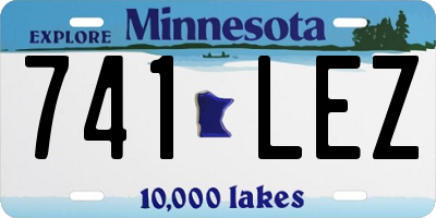 MN license plate 741LEZ