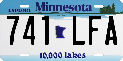 MN license plate 741LFA