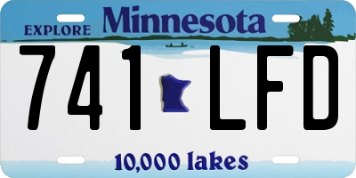 MN license plate 741LFD