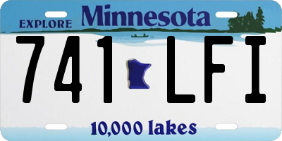 MN license plate 741LFI