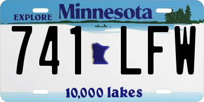 MN license plate 741LFW