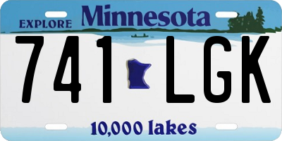 MN license plate 741LGK