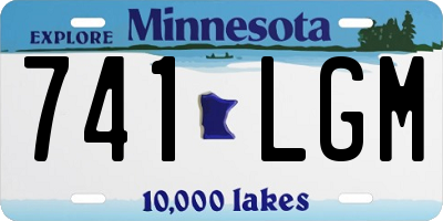 MN license plate 741LGM