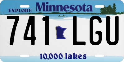MN license plate 741LGU