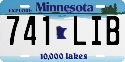 MN license plate 741LIB