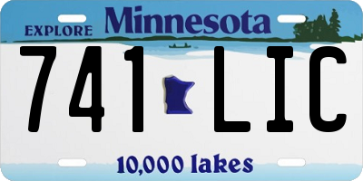 MN license plate 741LIC