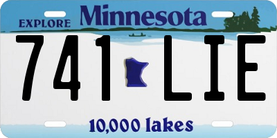 MN license plate 741LIE