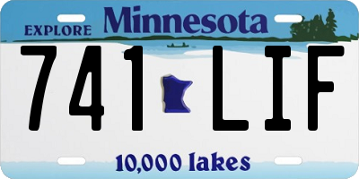 MN license plate 741LIF