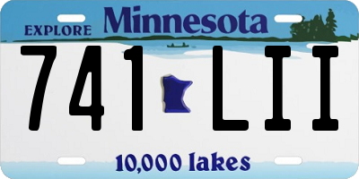 MN license plate 741LII
