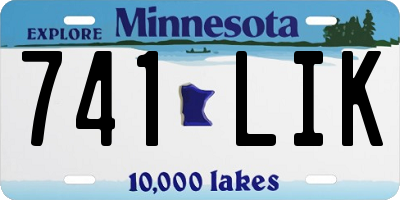 MN license plate 741LIK